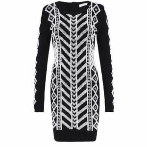 Sweater dress with hand embellished beads 💚